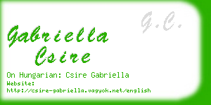 gabriella csire business card